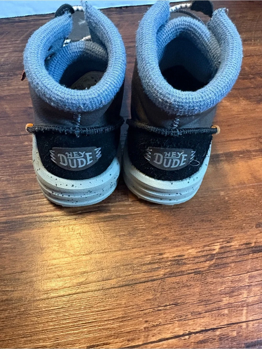 Hey Dude Bradley Boots Youth Boy's Black Dark Gray Slip On Size YT  1
